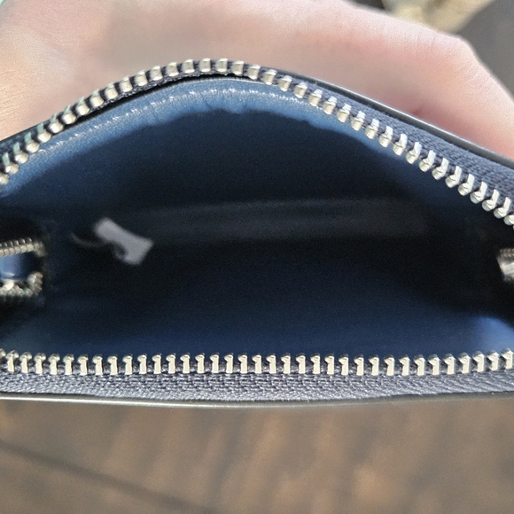 Coach Blue Denim Card Holder with Chain NWT - Picture 5 of 5